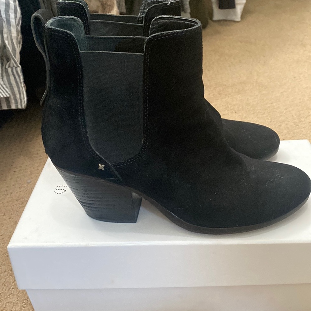 Rag n bone black suede womens chelsea boot